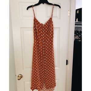 Tribal Print Spaghetti Strap Midi Dress